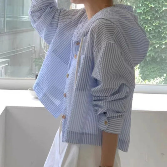 Women Shirt Summer Fashion Sunshade Long Sleeve Casual Top