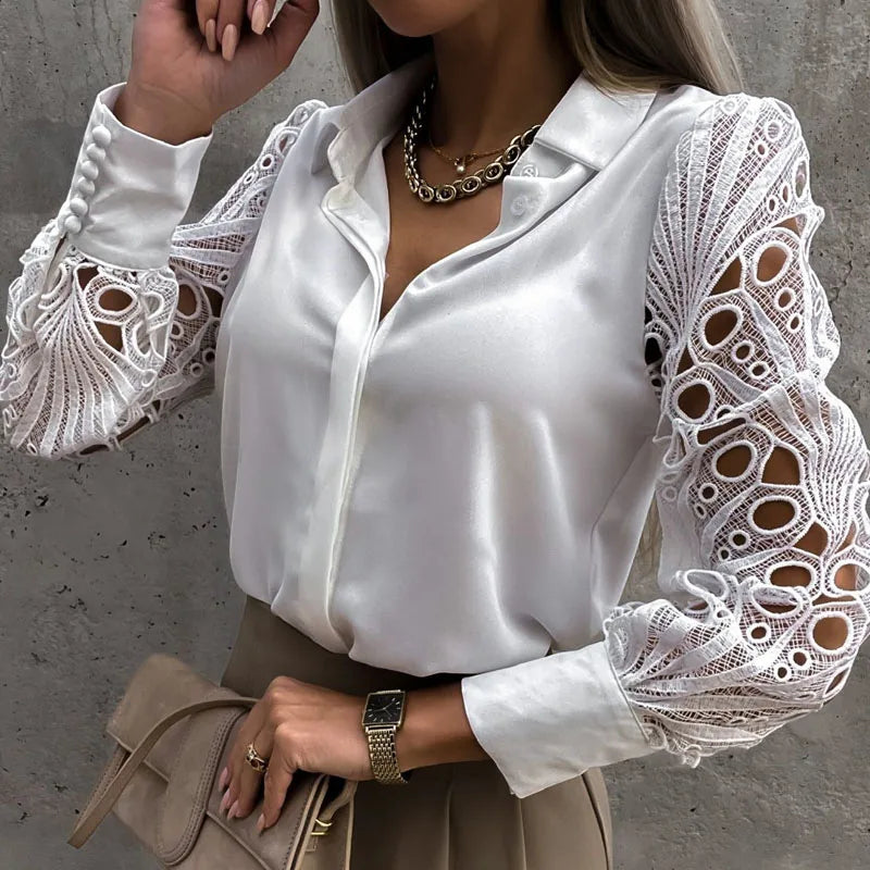 Long Sleeve Shirts Casual Tops Spring Fashion Women Floral Print Blouse Tops Ladies Shirts